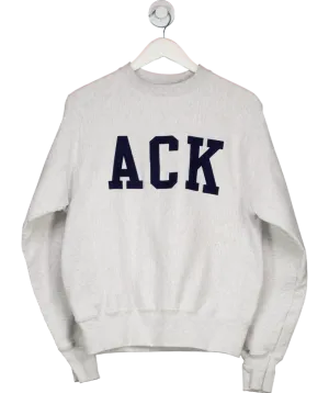 Champion Grey Reverse Weave Sweater UK S